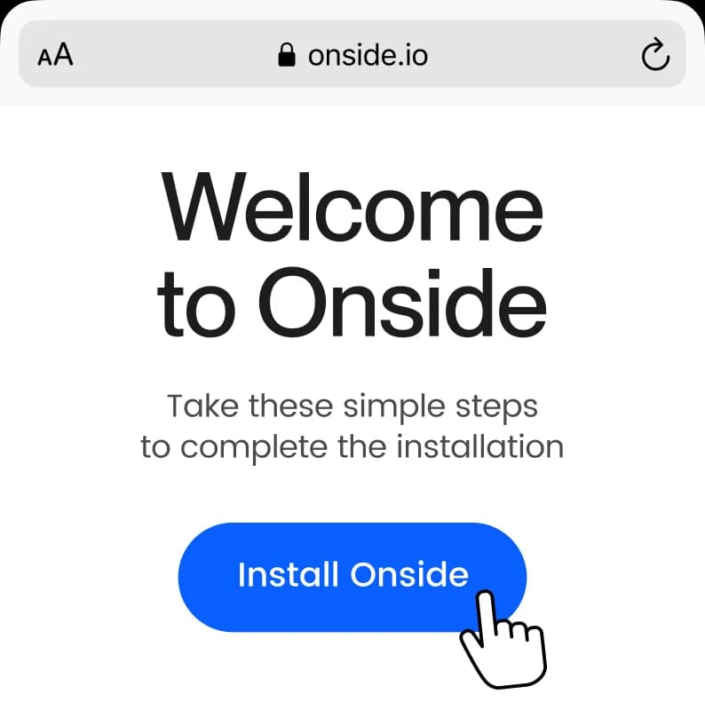 Tap Install Onside